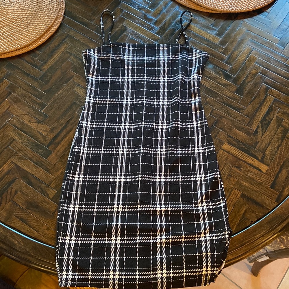 Plaid Black and White Dress size Small